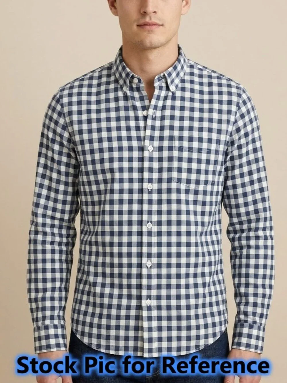 J.Crew Secret Wash Vintage Navy Button-Up Shirt In Faded Gingham NWT size: XS